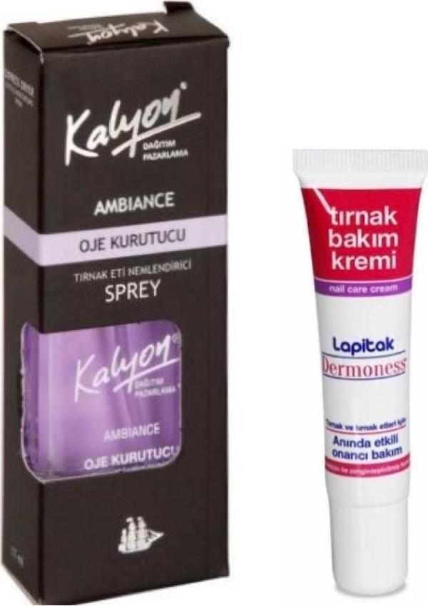 KALYON OJE KURUTUCU TIRNAK ETİ NEM.SPREY + LAPİTAK TIRNAK BAKIM KREMİ 15 ML - Image 1