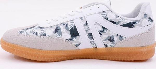 Dijital Baskı Kadın Haki-Çiçek Sneaker Ayakkabı - Image 1