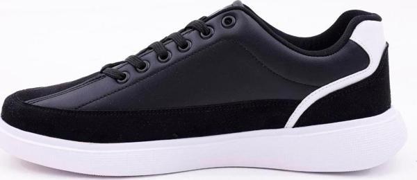 Dijital Baskı Erkek Siyah-Beyaz Sneaker Ayakkabı - Image 1