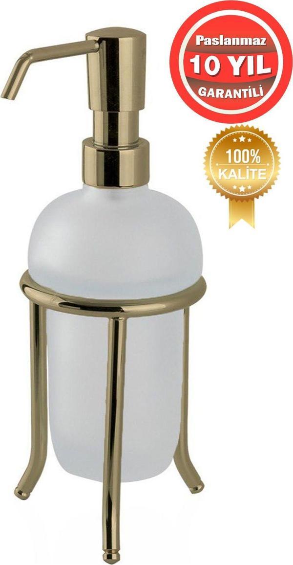 Çelik Banyo Paslanmaz Pirinç Dilek Set Üstü Sabunluk Altın Gold - Image 1