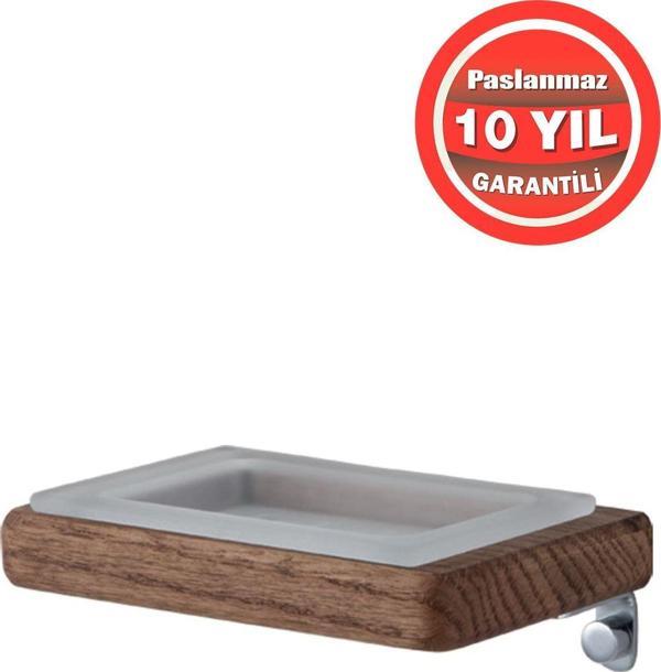 Çelik Banyo Paslanmaz Pirinç Mdf Camlı Montajlı Sabunluk - Image 1