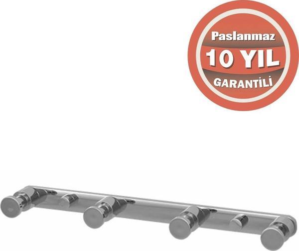 Çelik Banyo Paslanmaz Pirinç Flora Askılık 4'Lü Askılık Havlu Askısı - Image 1