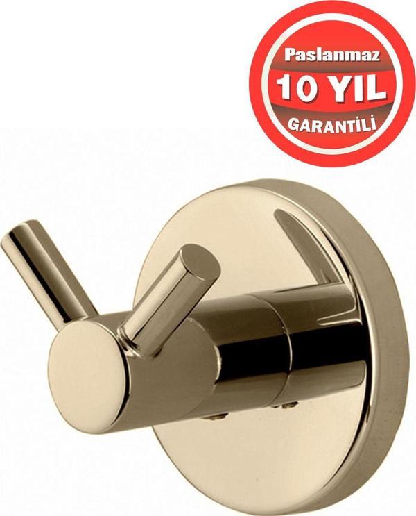 Çelik Banyo Paslanmaz Pirinç Flora Bornzoluk Askılık Altın Gold - Image 1
