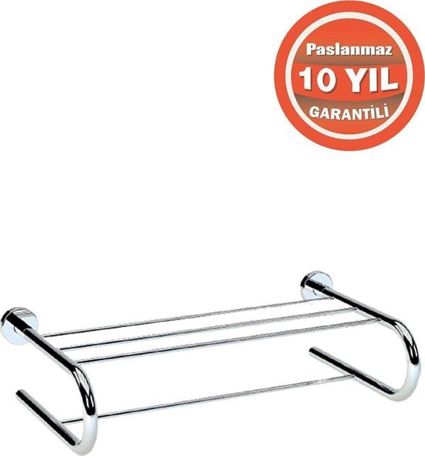 Çelik Banyo Paslanmaz Pirinç Flora Raf Havluluk 50 Cm - Image 1