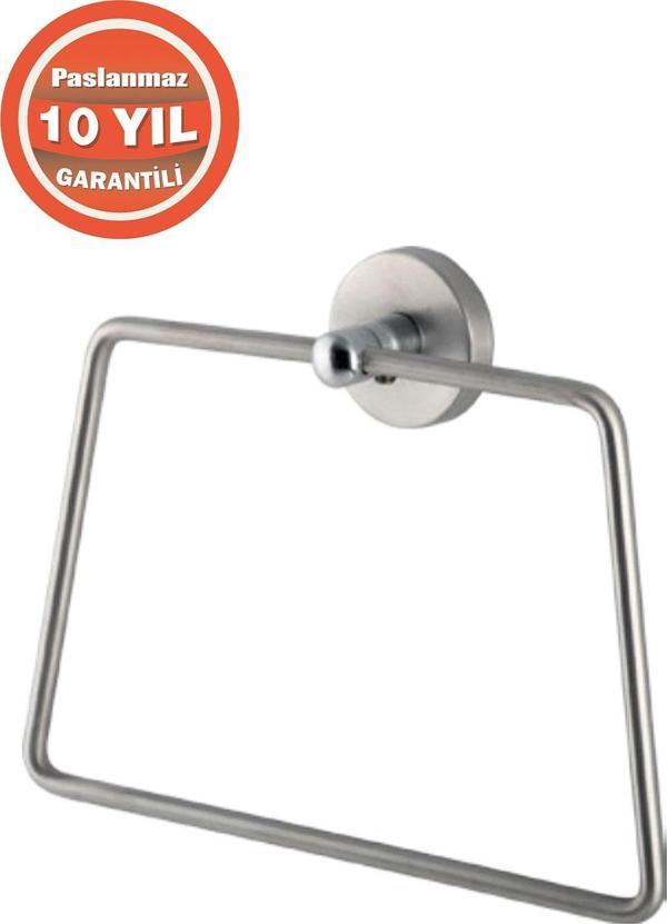 Çelik Banyo Paslanmaz Çelik Mat Karaca Yuvarlak Havluluk - Image 1