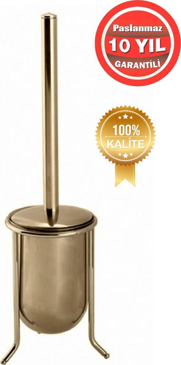 Çelik Banyo Paslanmaz Pirinç Güz Tuvalet Fırçası Klozet Fırçası Altın Gold - Image 1