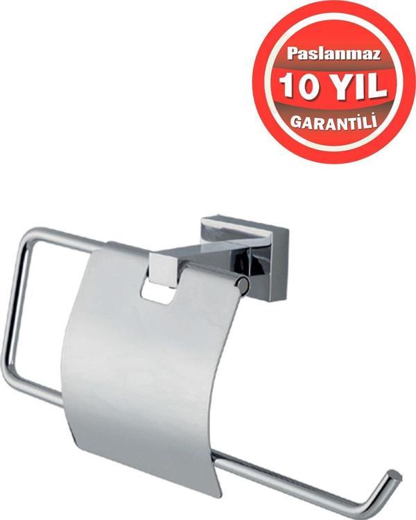 Çelik Banyo Paslanmaz Pirinç Kenzo Kapaklı Kağıt Havluluk - Image 1