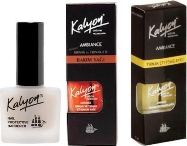 Kalyon Tırnak Sertleştirici+Tırnak Bakım Yağı+Tırnak Eti Temizleyici 3'lü Set - Image 1
