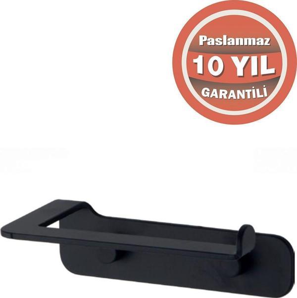 Çelik Banyo Paslanmaz Çelik Paris Mat Siyah Tuvalet Kağıtlık - Image 1