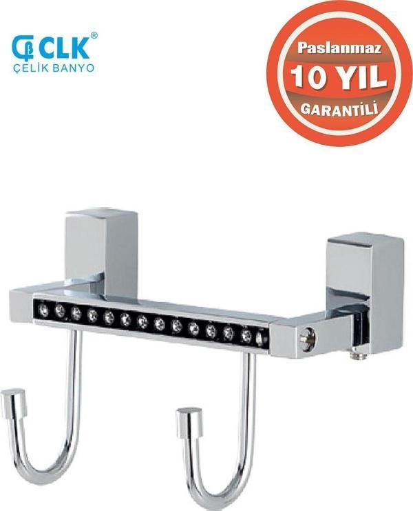 Çelik Banyo Paslanmaz Pirinç Swwor 2'Li Askılık Havlu Askısı - Image 1