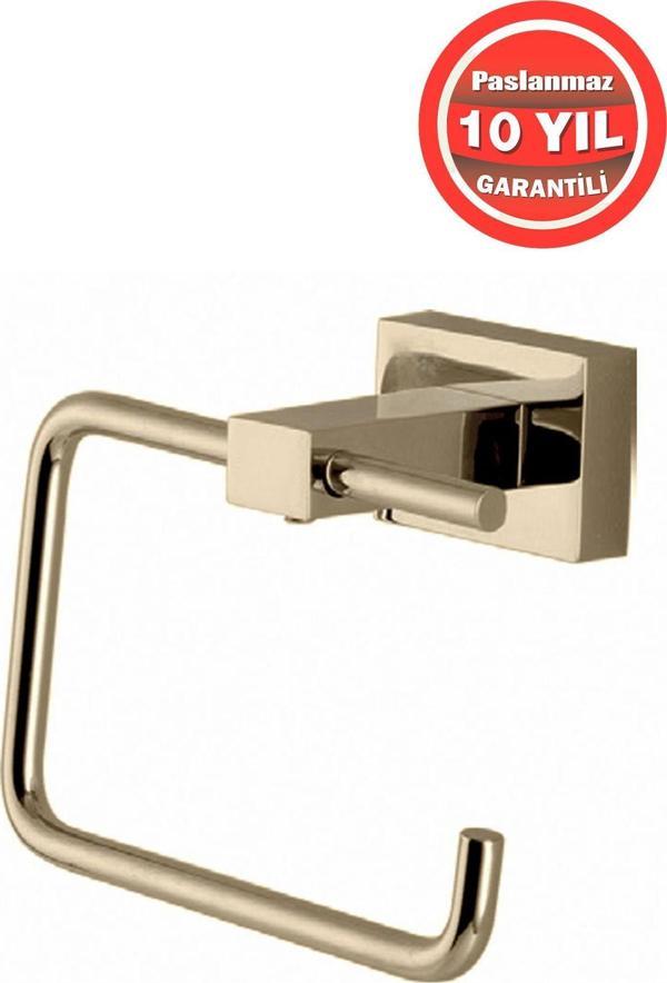 Çelik Banyo Paslanmaz Pirinç Kenzo Tuvalet Kağıtlık Altın Gold - Image 1