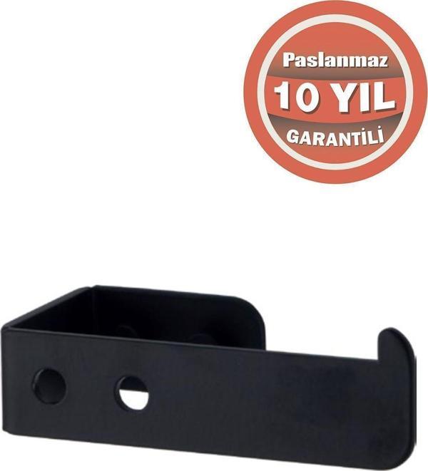 Çelik Banyo Paslanmaz Çelik Paris Tuvalet Kağıtlık Mat Siyah - Image 1