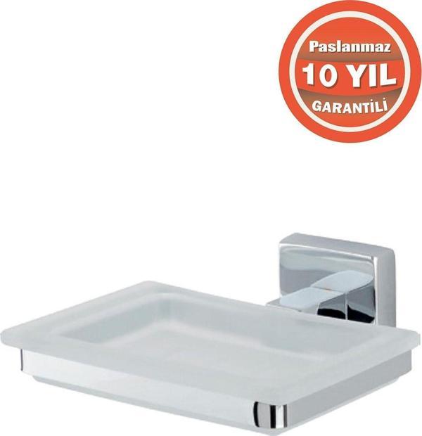 Çelik Banyo Paslanmaz Pirinç Tamay Montajlı Katı Sabunluk - Image 1