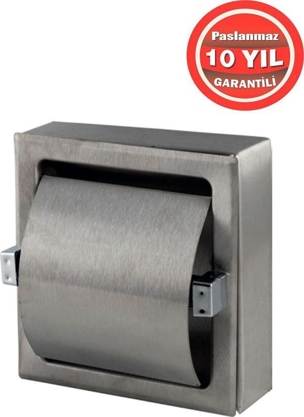 Çelik Banyo Paslanmaz Çelik Sıva Üstü Tekli Kasalı Tuvalet Kağıtlık - Image 1