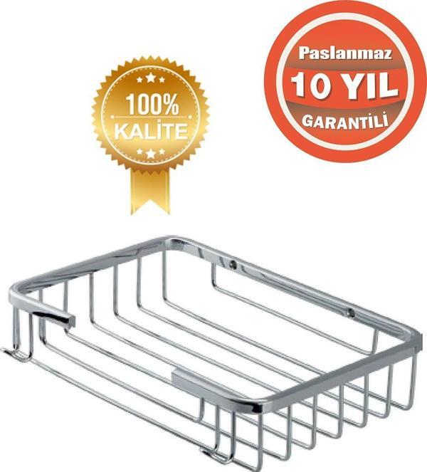 Çelik Banyo Paslanmaz Pirinç Tekli Taci 22X15 Cm Şampuanlık Banyo Rafı - Image 1