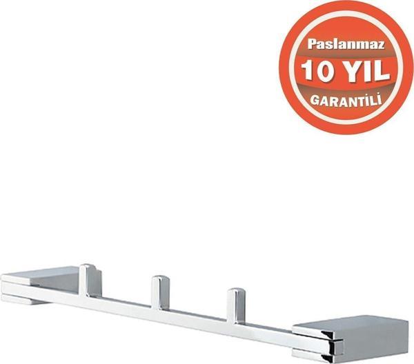 Çelik Banyo Paslanmaz Pirinç Titanik 3'Lü Set Askılık Havlu Askısı - Image 1