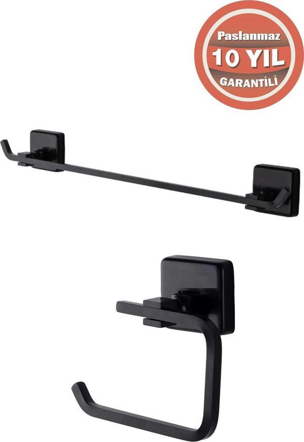 Çelik Banyo Paslanmaz Pirinç Kumru Tuvalet Kağıtlık +Havluluk - Image 1