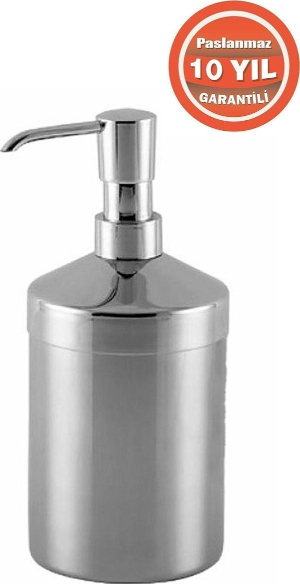 Çelik Banyo Paslanmaz Komple Pirinç Set Üstü Sıvı Sabunluk - Image 1