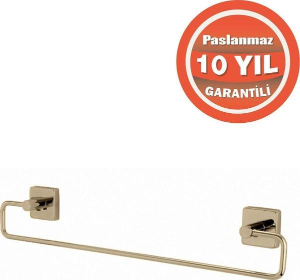 Çelik Banyo Paslanmaz Pirinç Vizyon  Uzun Havluluk 45Cm Altın Gold - Image 1