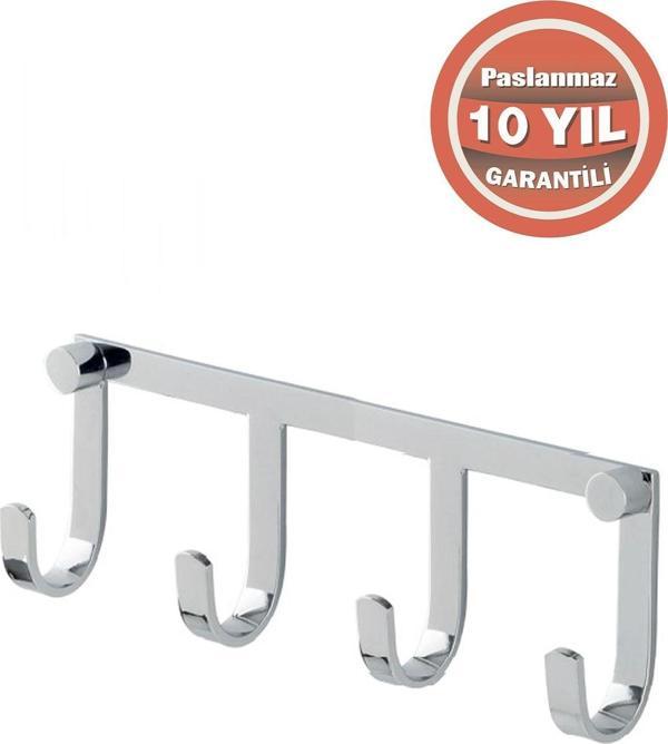 Çelik Banyo Paslanmaz Pirinç Linda 4'Lü Askılık - Image 1