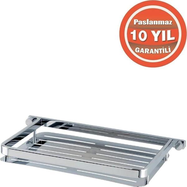 Çelik Banyo Paslanmaz Pirinç 15X22Cm Mercan Şampuanlık Köşe Süngerlik - Image 1