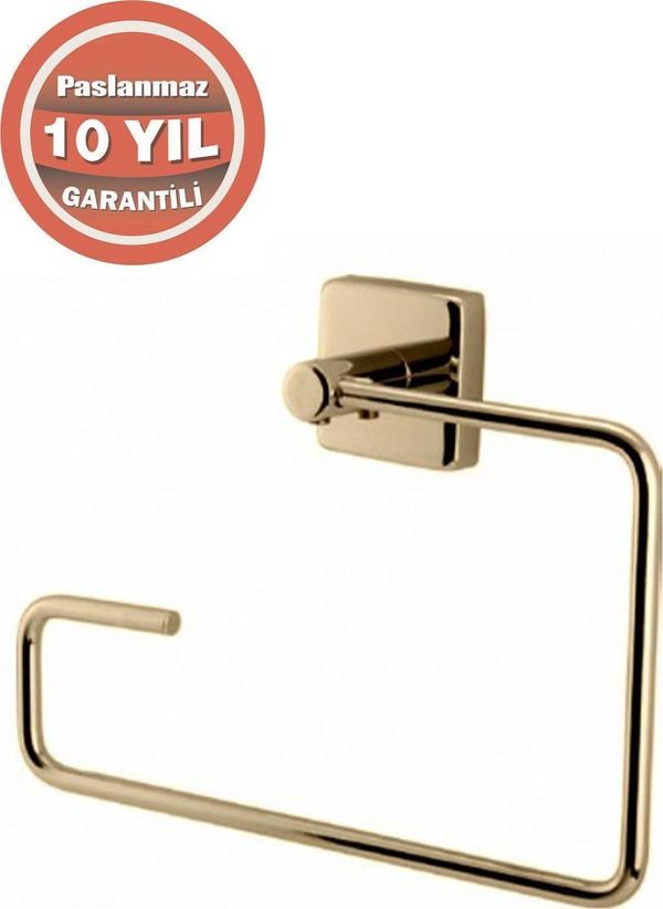 Çelik Banyo Paslanmaz Pirinç Vizyon Kare Havlulukı Altın Gold - Image 1