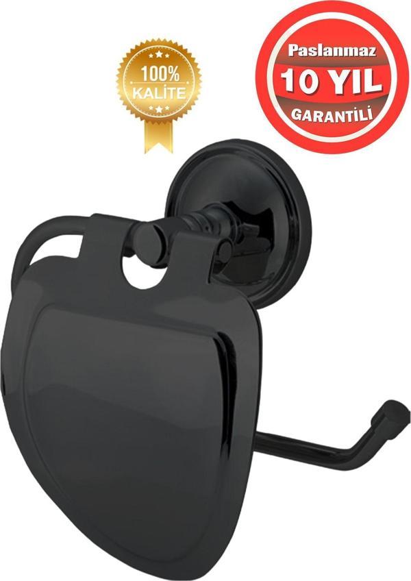 Çelik Banyo Paslanmaz Pirinç Mat Siyah Bella Tuvalet Kağıtlık - Image 1