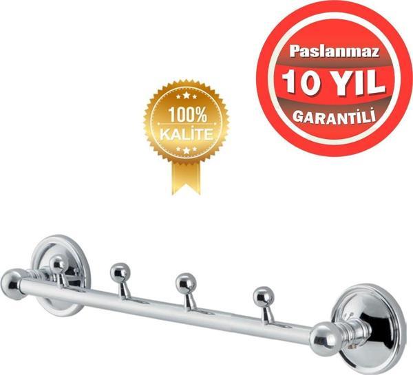 Çelik Banyo Paslanmaz Pirinç Bella 4'Lü Set Askılık - Image 1