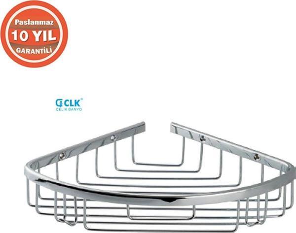 Çelik Banyo Paslanmaz Pirinç Zerrin 1’Li 18X18 Cm Şampuanlık Banyo Rafı - Image 1