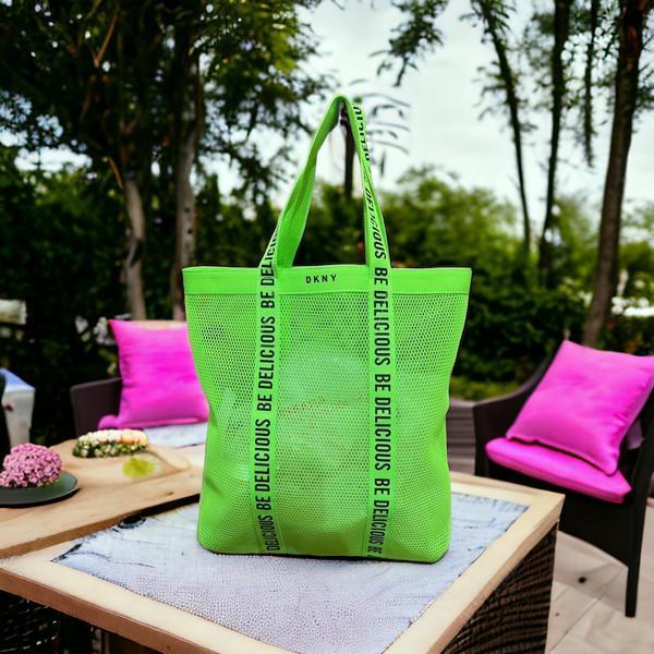 DKN-Donna Karan Fileli-Plaj-Çantası-Genişlik-42-Derinlik-43-cm büyük boy VİNTAGE - Image 1