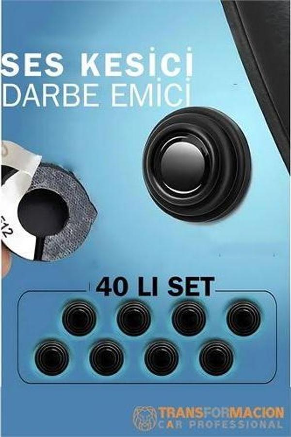 Ses Emici Kauçuk Conta Kapı Bagaj Kaput Titreşim Kesici 40 LI SET - Image 1