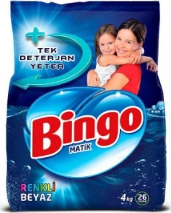 2'li Bingo Matik 4 Kg. Renkli&Beyaz ( toz deterjan ) - Image 1