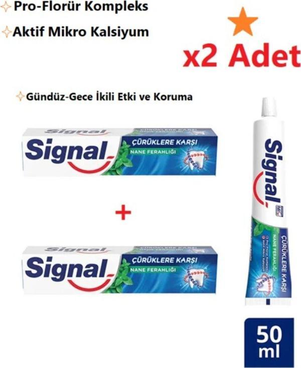 Çürüklere Karşı Nane Ferahlığı 50ml x2 Diş Macunu - Image 1