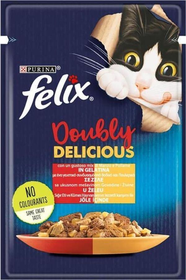 Felix Sığır Etli Ve Kümes Hayvanlı Kedi Konservesi 85 Gr - Image 1