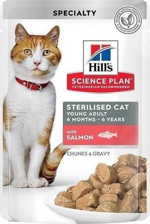 Hill's Chunks İn Gravy Somonlu Kısırlaştırılmış Kedi Konservesi 85 Gr - Image 1