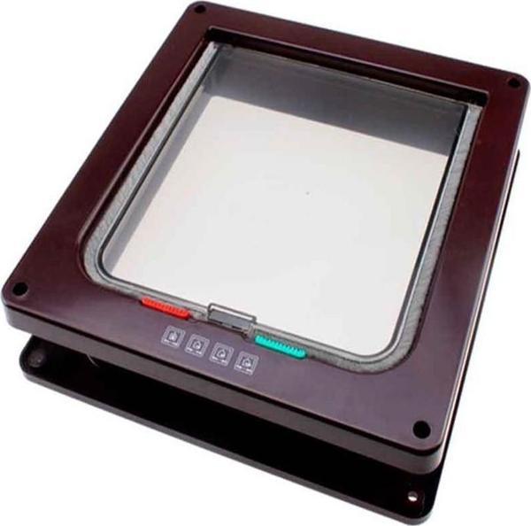 Kudi 4 Yollu Kedi Köpek Kapısı Kahverengi 22,5X22,5X10 - Image 1