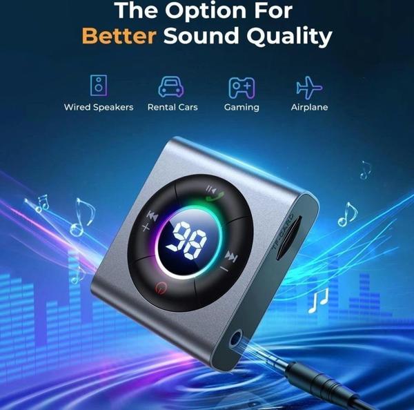 Joyroom JR-CB2 Wireless Transmitter  2'si 1 Arada Kablosuz Verici/Alıcı-Koyu Grı - Image 1