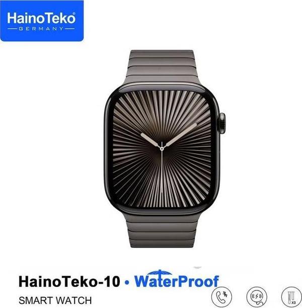 HainoTeko Watch Ultra 10 Amoled Ekran WaterProof 3 Kordonlu Akıllı Saat Siyah - Image 1