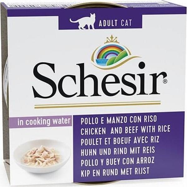Schesir Tavuklu ve Sığır Etli Yetişkin Kedi Konservesi 85 Gr - Image 1