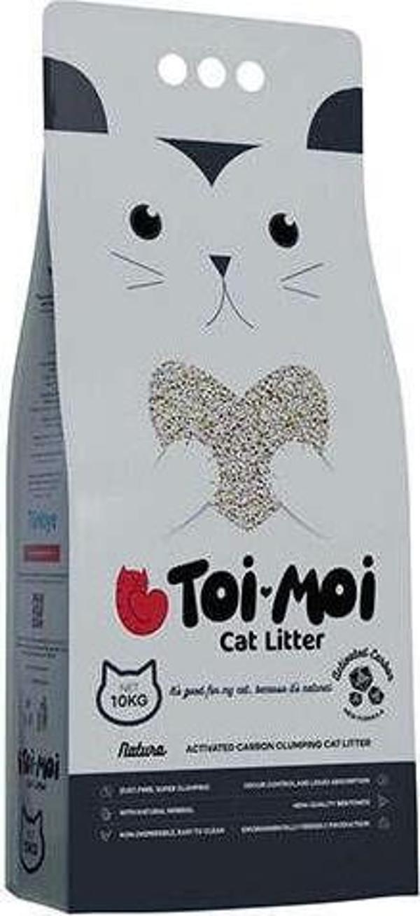 Toi Moi Natura Cream Aktiv Karbon Kokusuz Topaklanan Kedi Kumu 10 Kg - Image 1