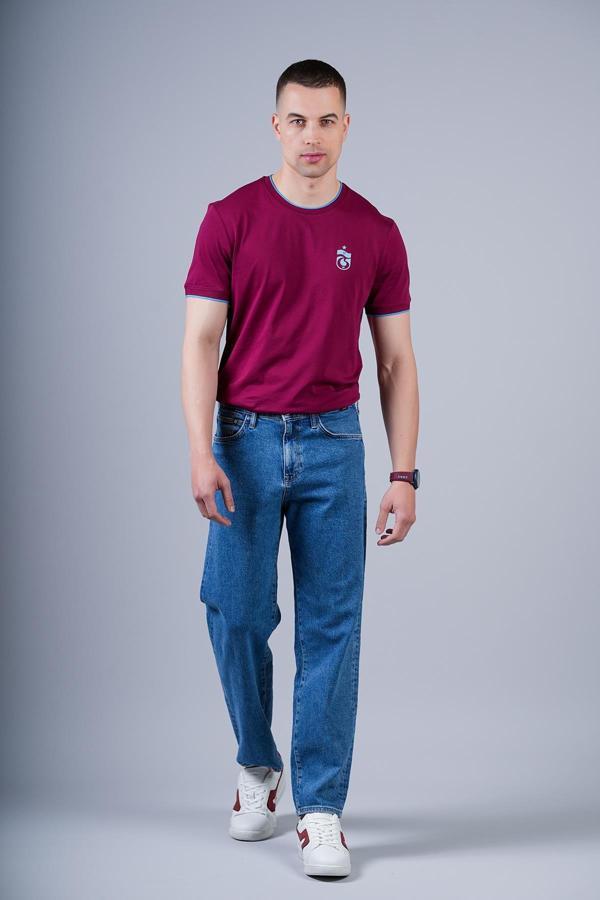 TSHIRT KOL VE YAKA BORDO MAVİ RİBANALI - Image 1