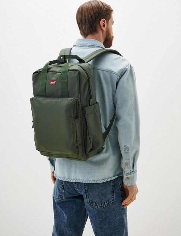 Levi's Unisex Logolu Laptop Fonksiyonel Yeşil Sırt Çantası - D7572-0003 - Image 1