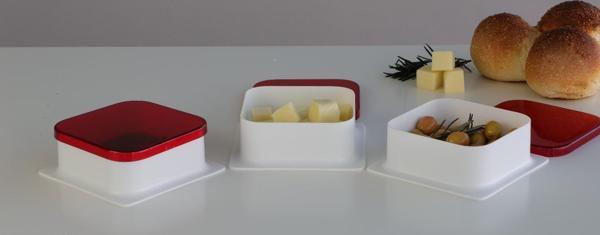 3 Adet Kapaklı Kare Kahvaltılık Kase Peynirlik Zeytinlik Reçellik Tabak Kahvaltı Kasesi - Image 1