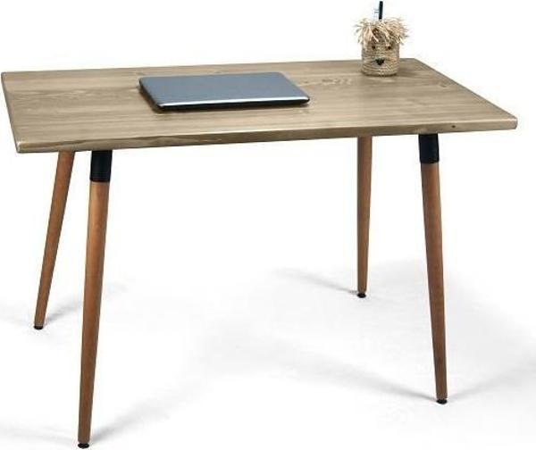 Doğal Ağaç Masif Kütük Masa Ahşap Çalışma Masası Ofis Masası 60cm X 120cm ( Ağaç Ayak ) - Image 1