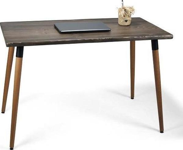 Doğal Ağaç Masif Kütük Masa Ahşap Çalışma Masası Ofis Masası 60cm X 120cm ( Ağaç Ayak ) - Image 1