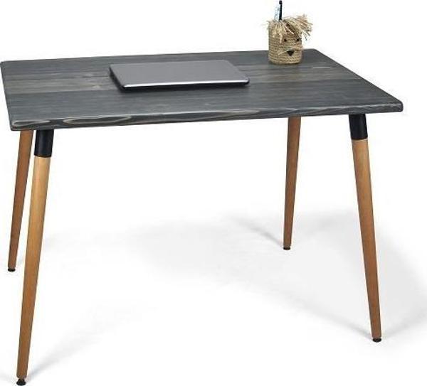 Doğal Ağaç Masif Kütük Masa Ahşap Çalışma Masası Ofis Masası 60cm X 90cm ( Ağaç Ayak ) - Image 1