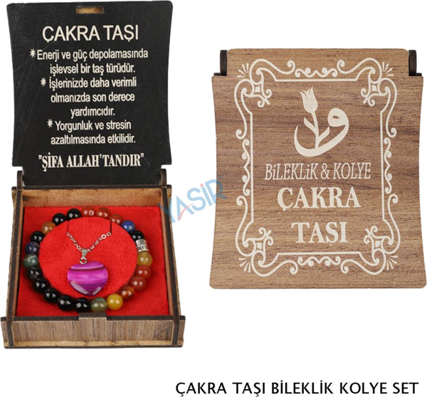 Beslenme Dedektifi Kutulu Kolye Bileklik Seti Çakra Taşı - Image 1