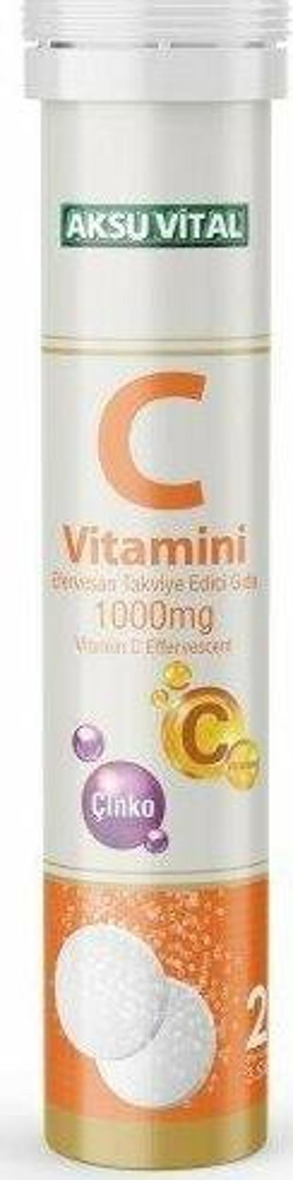Aksuvital Aks Vitamin C Efervesan 20 Tb - Image 1