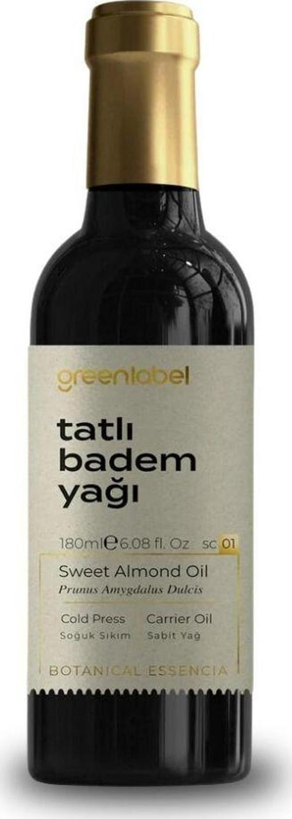 Greenlabel Tatlı Badem Yağı 180 Ml. (Soğuk Sıkım) - Image 1