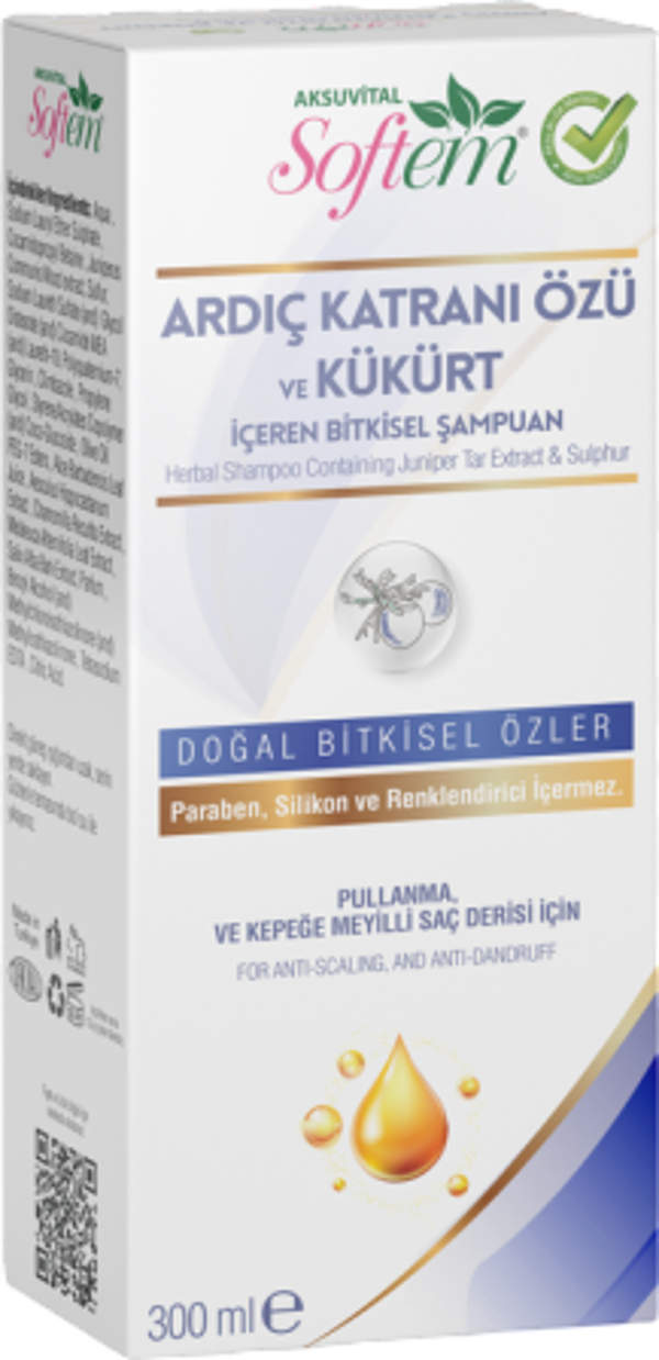 Aksuvital Sft Ardıç Katranı Özlü Ve Kükürt Şampuanı 300Ml - Image 1
